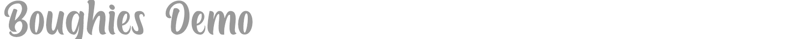 Boughies font preview